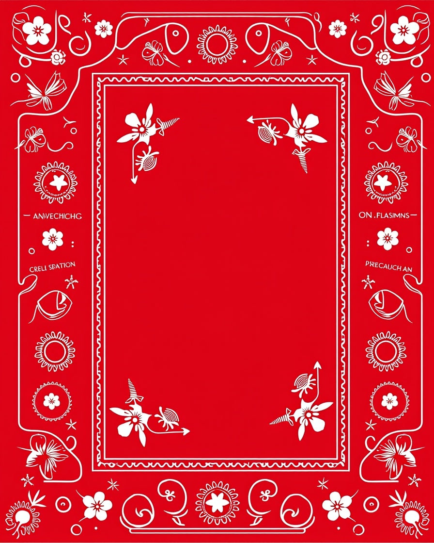 Ornate Floral Butterflies and Sunburst Design Rug