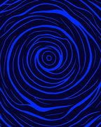 Bold Blue Swirl Pattern Rug