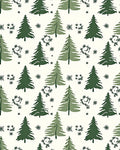 Forest Snowflake Tree Pattern Rug