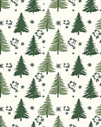 Forest Snowflake Tree Pattern Rug