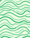 Mint Green Wavy Lines Pattern Rug