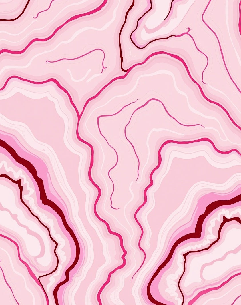 Pink Agate Inspired Swirl Pattern Rug