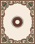 Orante Floral Scroll Design Rug