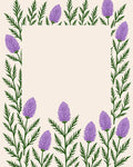 Purple Floral Border Design Rug