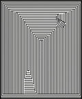 Abstract Black White Geometric Maze Rug