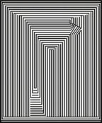 Abstract Black White Geometric Maze Rug