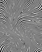 Bold Black White Striped Abstract Rug