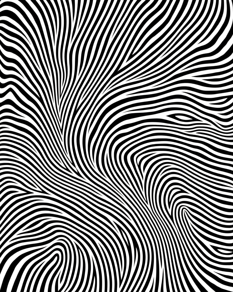 Bold Black White Striped Abstract Rug