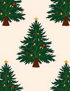 Festive Christmas Tree Pattern Rug