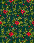 Verdant Green Berry Holly Spray Rug