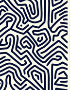 Abstract Maze Pattern Design Rug
