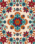 Bold Floral Vines Pattern Design Rug