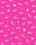 Hot Pink Script Starburst Repeating Rug