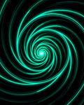Abstract Neon Swirl Pattern Rug