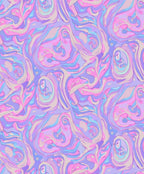 Pastel Swirls Curves Design Rug