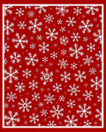 Crimson White Snowflake All Over Rug