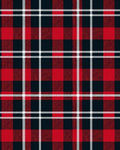 Bold Red Black Plaid Grid Pattern Rug