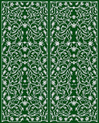 Ornate Floral Vine Pattern Rug