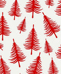 Radiant Red Pine Tree Pattern Rug