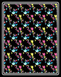 Abstract Heart And Floral Pattern Rug
