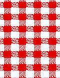 Red White Checkerboard Pattern Rug