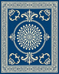 Imperial Blue Floral Medallion Pattern Rug
