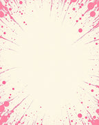 Abstract Pink Splatter Burst Rug