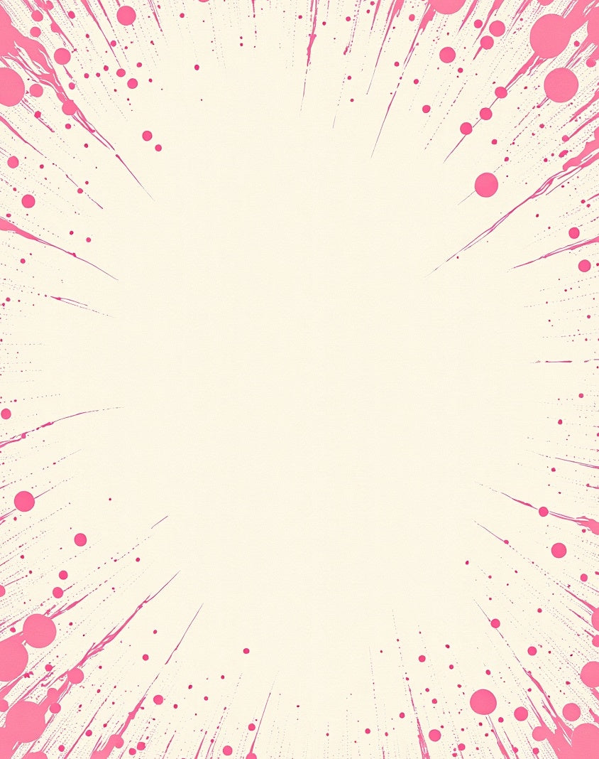 Abstract Pink Splatter Burst Rug