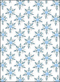 Light Blue Floral Snowflakes Repeating Rug