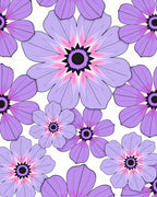 Purple Daisy Mandala Pattern Rug