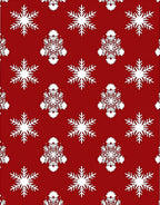 Red Snowflake Pattern Design Rug