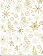 Gold Starburst Snowflake Christmas Trees Rug