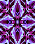 Purple Geometric Starburst Pattern Rug
