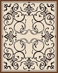 Elegant Black Swirl Pattern Rug