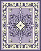 Floral Swirls Vintage Lavender Rug