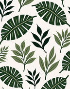 Forest Leaves Botanical Pattern Design Rug