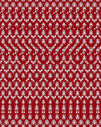 RedWhite Folk Pattern Design Rug