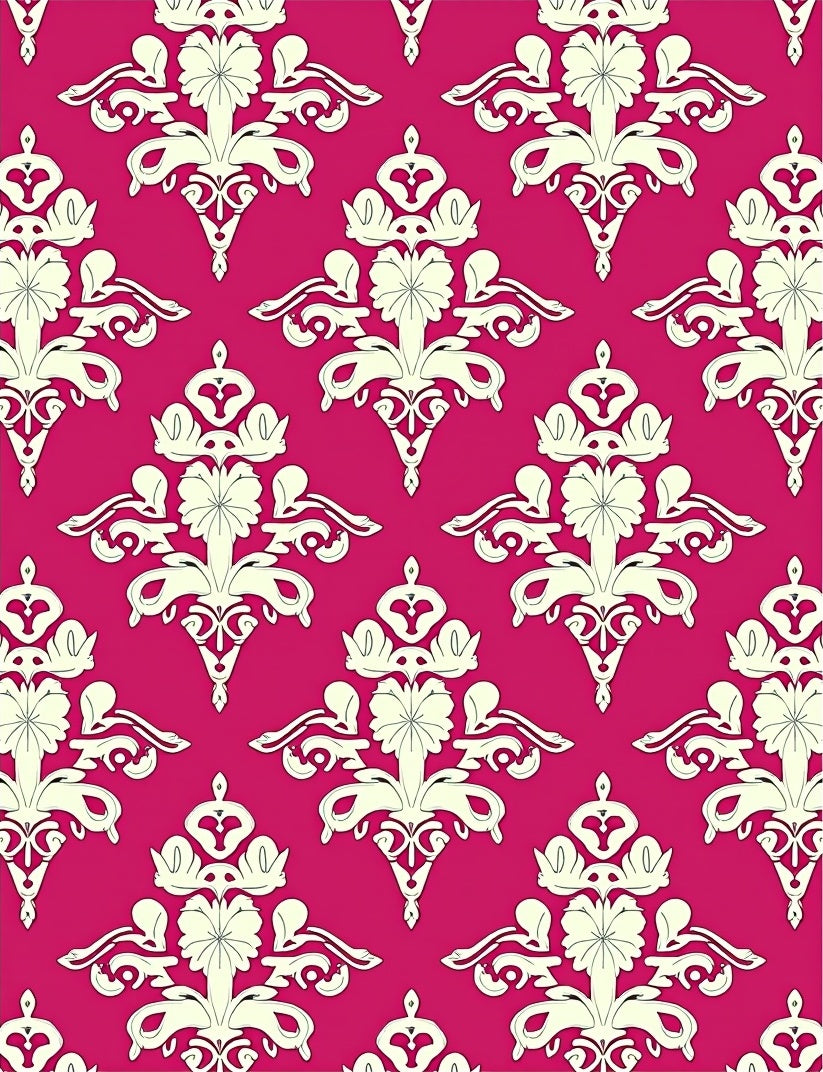 Regal Floral Damask Pattern Design Rug