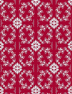 White Ornate Floral Pattern Rug