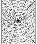 Black Spiderweb With 6 Spiders Rug