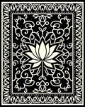 Elegant Lotus Floral Intricate Pattern Rug