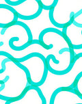 Aqua Swirl Abstract Pattern Rug