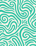 Turquoise Swirl Abstract Pattern Rug