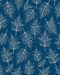 Tropical Feather Pattern Blue Rug