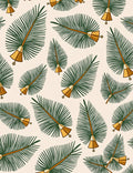 Green Pine Needle Gold Bell Pattern Rug