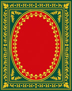 Rich Emerald Golden Floral Border Rug