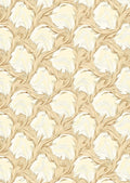 Golden Swirl Art Nouveau Pattern Rug