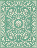 Art Nouveau Floral Medallion Pattern Rug