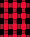 Classic Red Black Plaid Pattern Rug