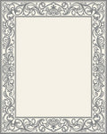 Elegant Ornate Scrollwork Frame Design Rug